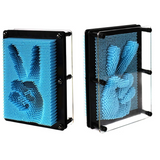 ITSYR 3D Pin Art Toy, Unique Plastic Pin Art Board for Kids,Inspire Imagination & Challenge Sense, Innovative Boundless Creativity for Children ,Extra Large 10" X 8", Blue Color.