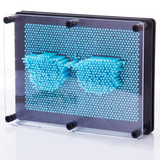 ITSYR 3D Pin Art Toy, Unique Plastic Pin Art Board for Kids,Inspire Imagination & Challenge Sense, Innovative Boundless Creativity for Children ,Extra Large 10" X 8", Blue Color.