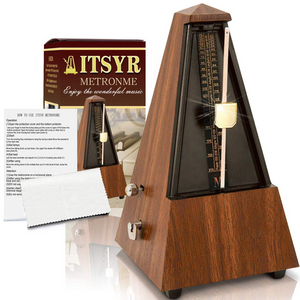 Accurate Mechanical Metronome For Musician Guitar Piano Drum Violin Track Beat And Tempo Teak wood Color