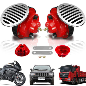 Car Snail Horn 12V,Waterproof Loud Air Electric Snail Horn,High and Low Tone Horns,For Any 12V Vehicles (2 PCS)