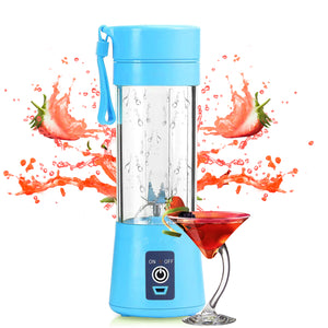 Portable Electric Automatic Juicer, Personal Size Blender Shakes and Smoothies Juicer Cup-Six Blades in 3D,Handheld Fruit Machine