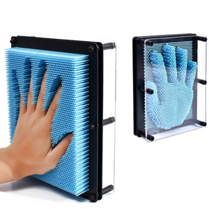 ITSYR 3D Pin Art Toy, Unique Plastic Pin Art Board for Kids,Inspire Imagination & Challenge Sense, Innovative Boundless Creativity for Children ,Extra Large 10" X 8", Blue Color.