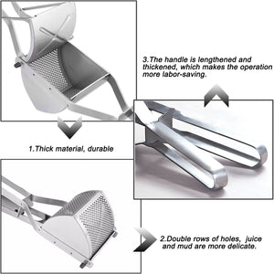 Stainless Steel Potato manual masher，baby food strainers，Food Masher Squeezer（Triangle）