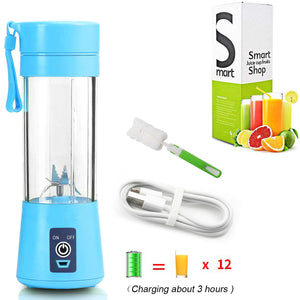 Portable Electric Automatic Juicer, Personal Size Blender Shakes and Smoothies Juicer Cup-Six Blades in 3D,Handheld Fruit Machine