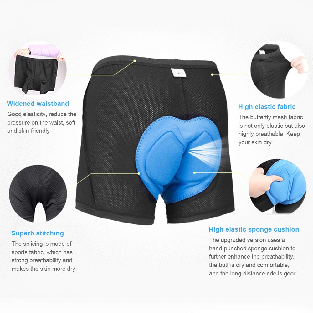 INBIKE Bike Shorts,3D Padded Cycling Underwear with Anti-Slip Design
