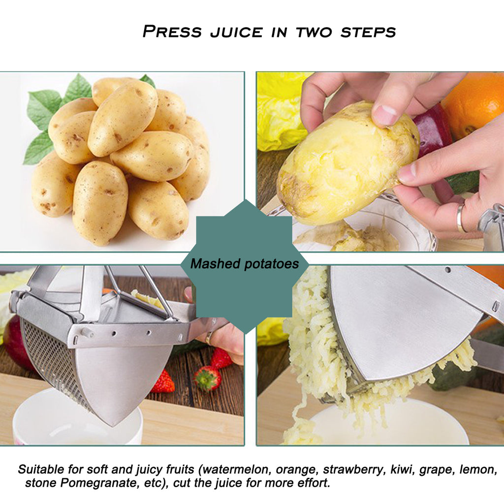 Stainless Steel Potato Press, Multifunctional Potato Masher