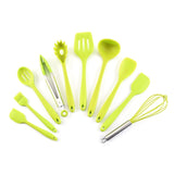 10/11PCS Silicone Kitchenware Non-stick Cookware Cooking Tool Spatula Ladle Egg Beaters Shovel Spoon Soup Kitchen Utensils Set